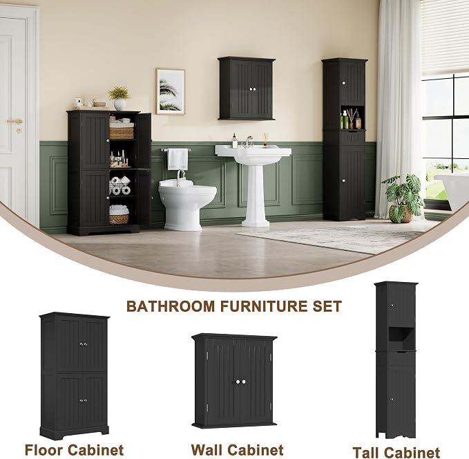 ChooChoo Bathroom Floor Cabinet, Modern Bathroom Storage Cabinet - Image 5