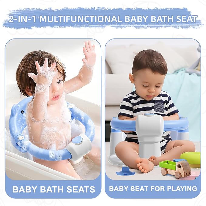 Baby Bath Seat for Babies 6 Months & Up, Toddler Bath Seats for Babies Sitting - Image 7
