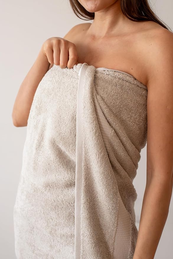SALBAKOS 100% Turkish Cotton Extra Large Bath Sheet Set of 2 35x70 inch | - Image 3