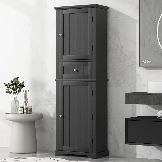 GERRIT 67.3" Tall Linen Cabinet, Modern Freestanding - Image 3