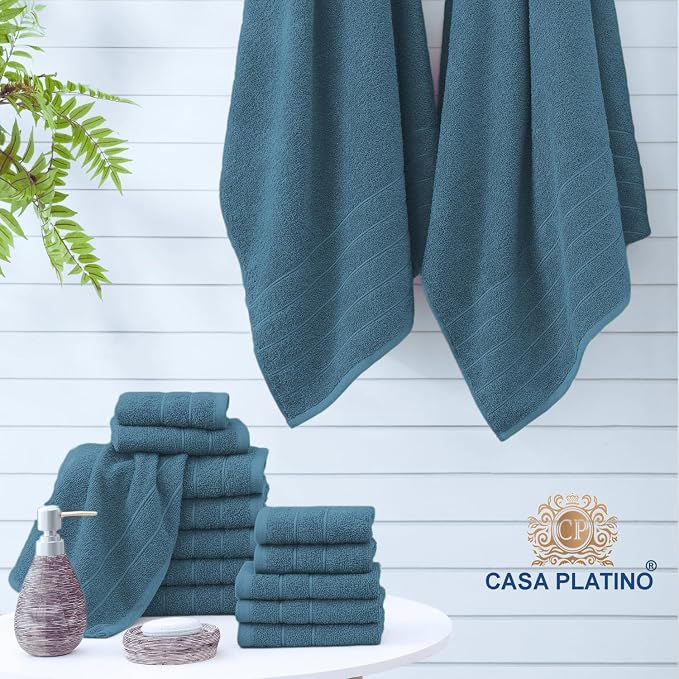 Casa Platino 100% Cotton Bathroom Towels Set - Image 3
