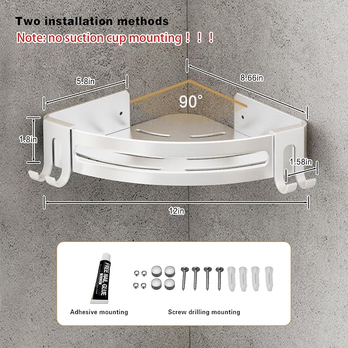 VOLPONE Corner Shower Shelves - Image 6