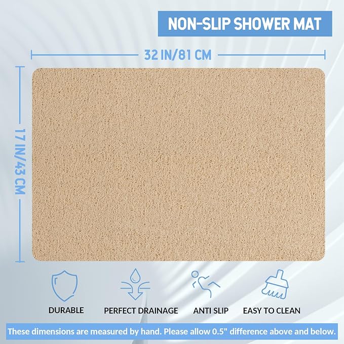 Non Slip Bathtub Mat, Anti Slip Shower Mat, Quick Drying Bath Tub Mats - Image 2