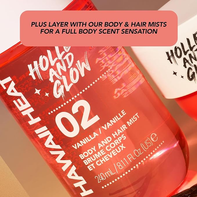 Holler And Glow Hawaii Heat Body & Hair Mist, Warm Vanilla, Peony & Amber Scent - Image 9