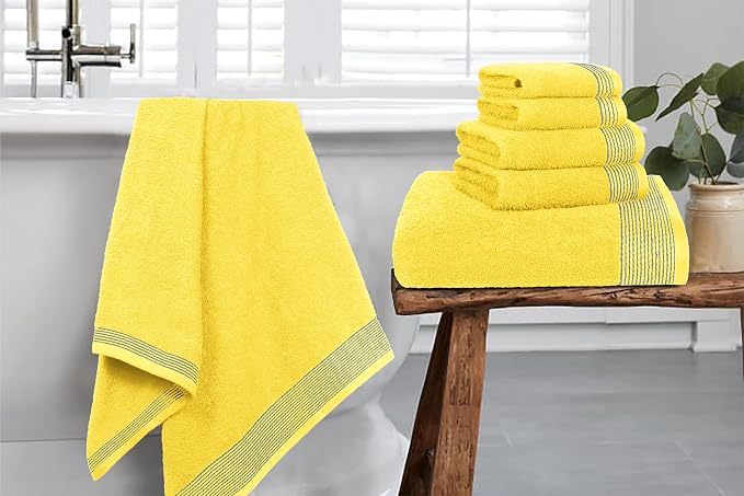 Belizzi Home 100% Cotton Ultra Soft 6 Pack Towel Set, Contains 2 Bath Towels - Image 5