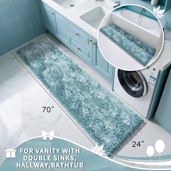 Yimobra Long Bathroom Rugs Runner 70x24 Inch, Extra Thick Soft Absorbent - Image 4
