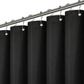 LiBa Waffle Weave Fabric Black Shower Curtain, 72 W x 72 H Water Repellent & by Liba