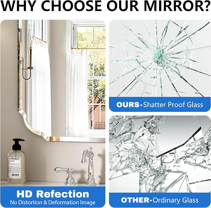 Silver Wall Mirror-Beveled Edge Frameless Mirror - Image 5