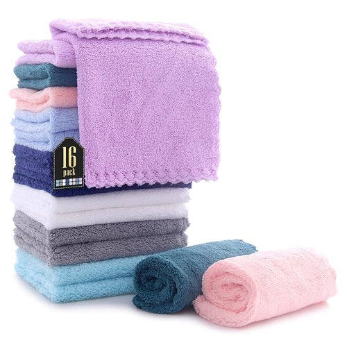 16 Pack Baby Washcloths by BAMBOO+QUEEN
