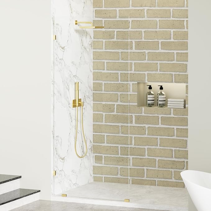 Frameless Fixed Shower Screen 34" W × 74" H, Shower Glass Panel, 5/16" SGCC - Image 7