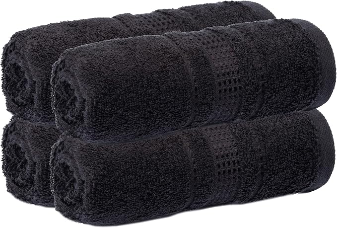 Melissa Linen, Fingertip Towels 4 Pack, 100% Turkish Cotton, Small Hand Towels by MelissaLinen