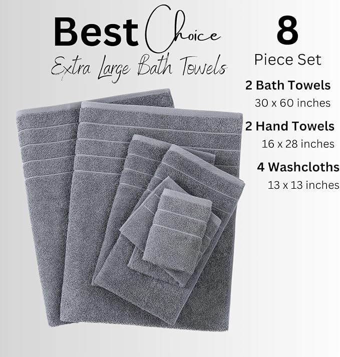 Casa Platino 100% Cotton Luxury Bathroom Towel Set - Image 4
