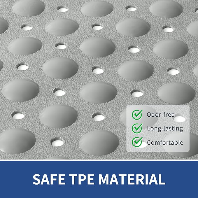 OTHWAY Square Shower Mat 32x32, TPE Non-Slip Shower Mats - Image 4