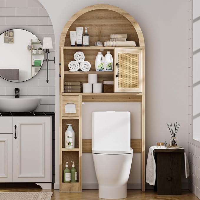 Spurgehom Over The Toilet Storage Cabinet, Bathroom Shelf Organizer Freestanding - Image 3