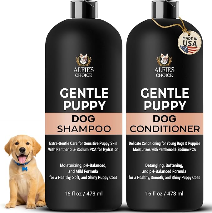 ALFIE'S CHOICE Puppy Shampoo and Conditioner Set | 16 fl oz Each | by AlfiesChoice