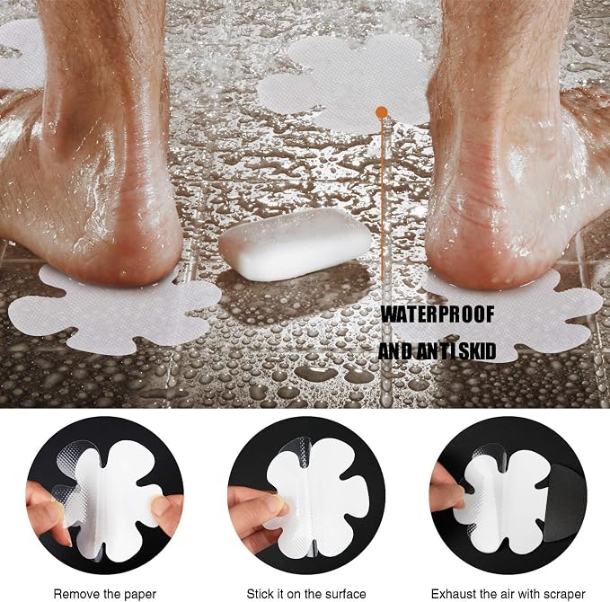 Bathtub Stickers Non-Slip, Safety Shower Treads Adhesive Appliques - Image 4