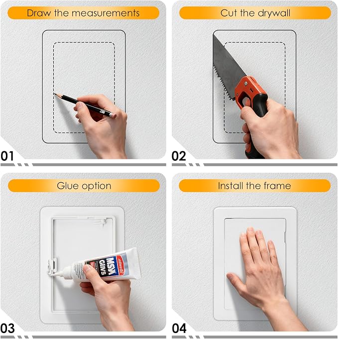Suteck Plumbing Access Panel for Drywall Ceiling 6 x 9 Inch Reinforced Plastic - Image 3