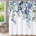 Shower Curtain Blue Green Eucalyptus Shower Curtains by YiarTaan