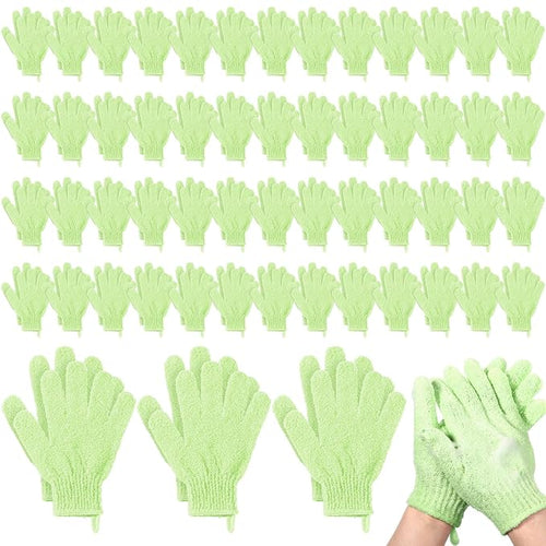 104 Pcs Exfoliating Glove Bulk Shower Gloves by Didaey