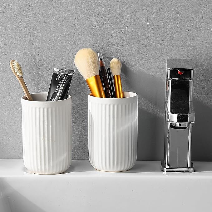White Toothbrush Holders for Bathrooms - Image 7