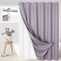3 in 1 Shower Curtain Set, Lavender Waterproof Fabric Shower Curtains by Unknown