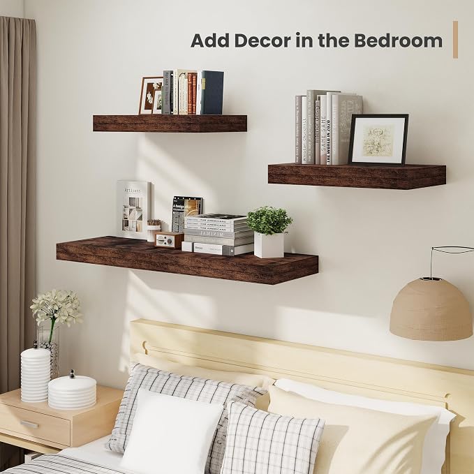 Heimlove 12 Inch Deep Floating Shelves, 48 x 12 inches Long Wall Shelf - Image 5