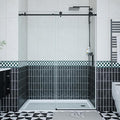 Frameless Shower Door, Adjustable 56"-60" Width x 76" Height, Features 6mm SGCC by IDEALHOUSE