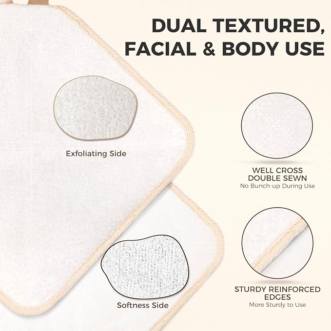 ZOMCHI Exfoliating Washcloth for Face and Body, Dual Function Wash Cloth - Image 2