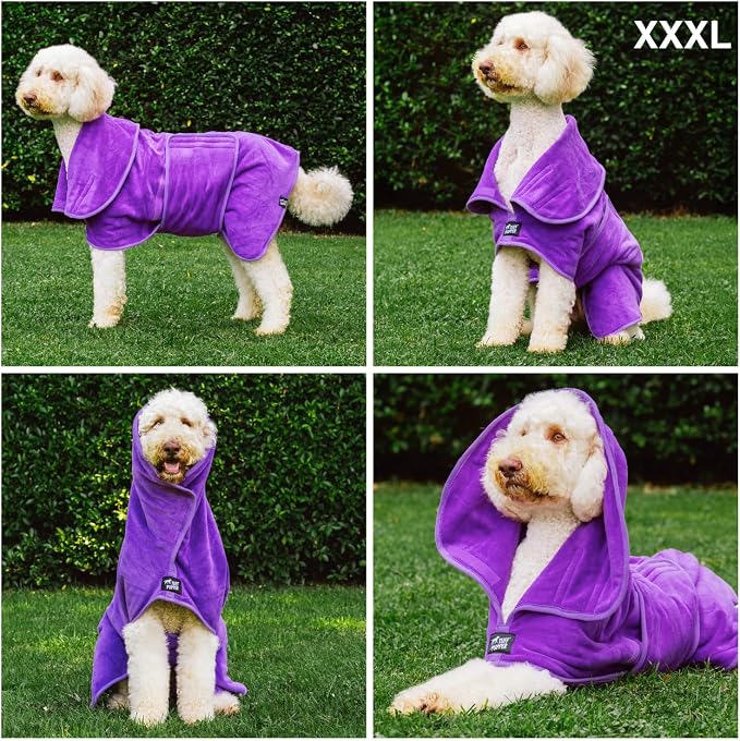 Tuff Pupper Fast Drying Dog Bath Robe | 800 GSM Plush Dog Towel - Image 3