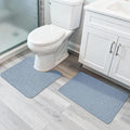 Bathroom Rugs Set 2 Pieces, Thin Bathroom Mats, Toilet Rugs, Quick Dry by BosapDirect