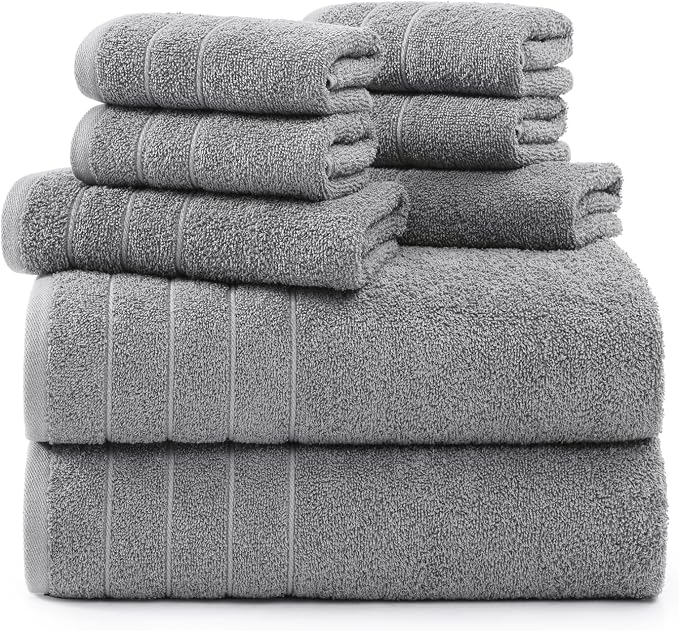 Casa Platino 100% Cotton 8 Piece Bath Towel Set by CasaPlatino
