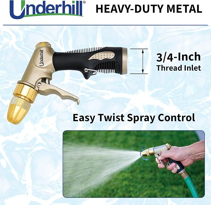 Underhill Prospray Gold Series Garden Water Hose Gun Nozzle Sprayer Head - Image 4
