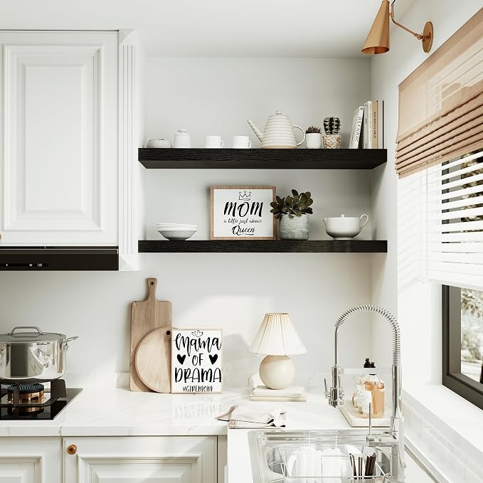 Vivelove Black Floating Shelves - Image 7