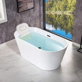 WOODBRIDGE BTA1514-MB-Drain &O+ Pillow Bathtub by WOODBRIDGE