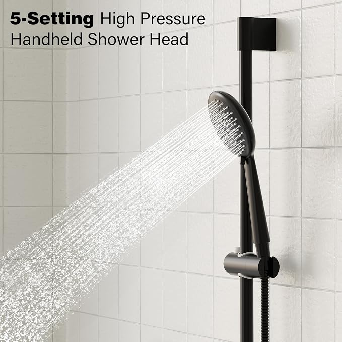 Gabrylly Shower System, High Pressure 12" Rain Shower Head - Image 4