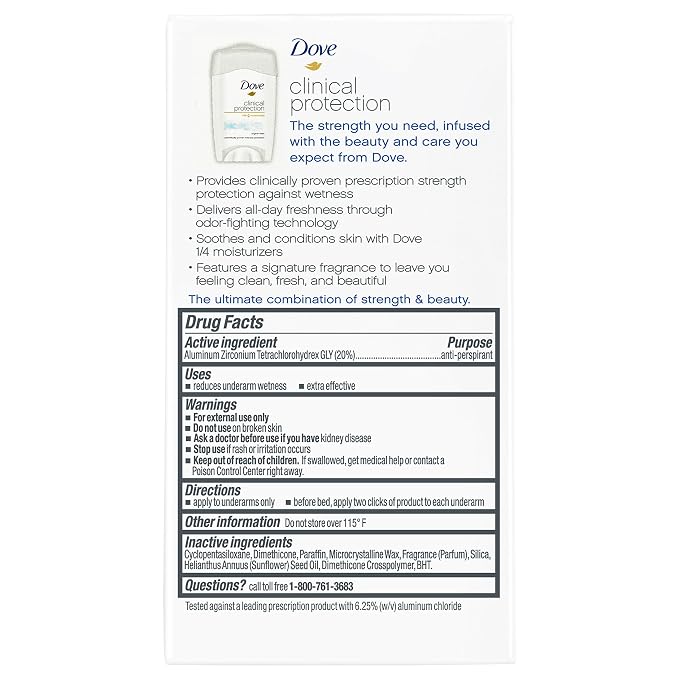 Dove Clinical Protection Antiperspirant Deodorant, Original Clean, 1.7 Ounce - Image 8