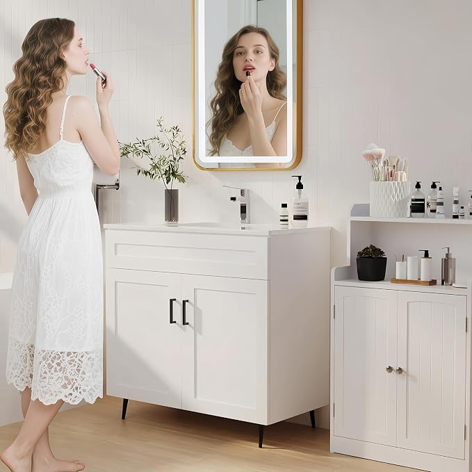 24/30/36IN Bathroom Vanities-Bathroom Sink Cabinet, Equipped Ceramic Sink - Image 3