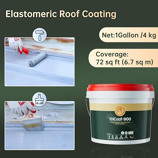 1 Gallon Gray Roof Sealant Waterproof, Elastomeric Roofing Coating Liquid - Image 3