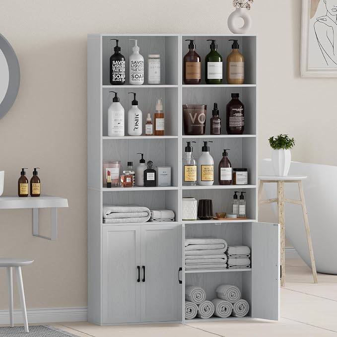 Tall Bathroom Storage Cabinet, Bathroom Floor Cabinet by VDNEND