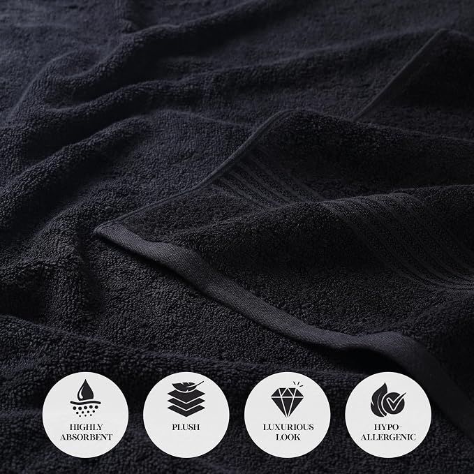 Superior Egyptian Cotton 9-Piece Towel Set, Guest Bath Decor Essentials - Image 8