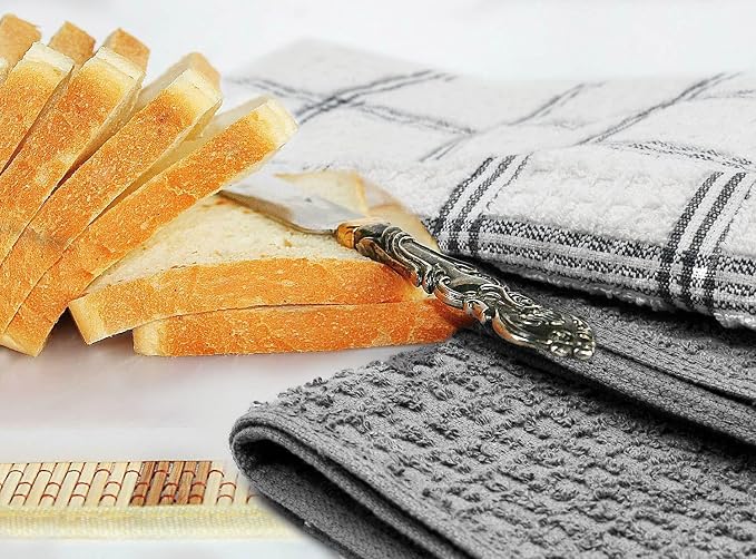 DAN RIVER Premium Dish Cloth 100% Cotton 12 X 12 Inches |Pack of 8|-Ultra Soft - Image 3