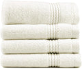 EastNBlue Lara 100% Turkish Cotton Washcloths 4 Pack, Extra Soft & Absorbent by EastNBlue