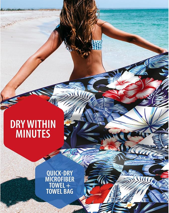 VENTURE 4TH Microfiber Beach Towel: Quick-Dry, Sandproof and Lightweight - Image 2