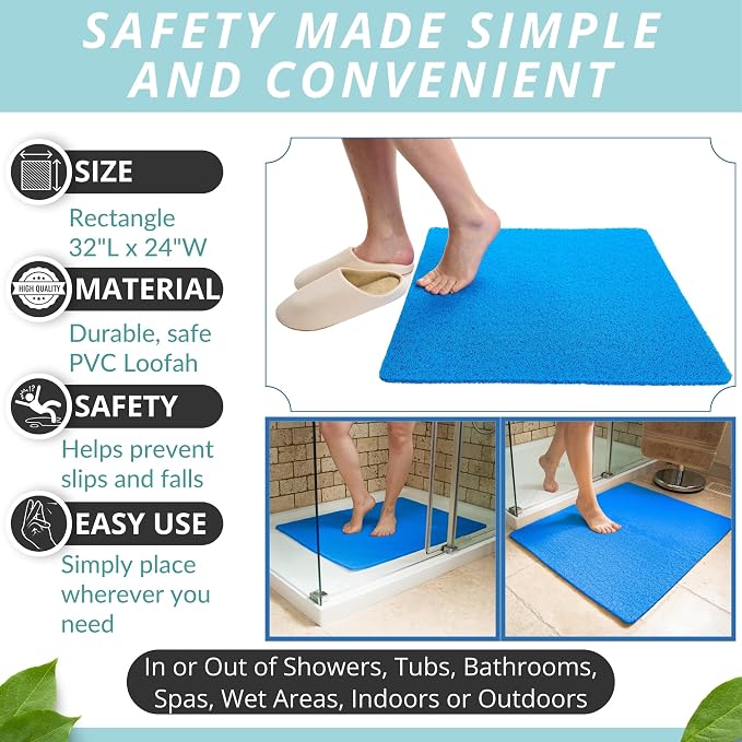 Enkosi Loofah Non-Slip Shower Mat - Image 3