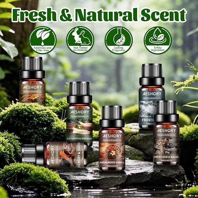 Wood Essential Oils Set, Woody Scent Fragrance Oil Kit, Aromatherapy Oils - Image 2
