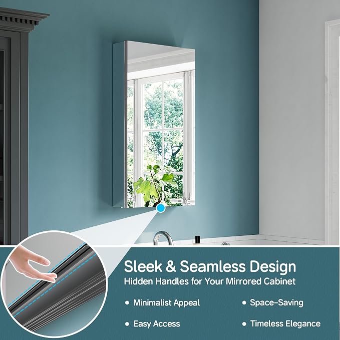 16"x30" Recessed Medicine Cabinet - Image 5