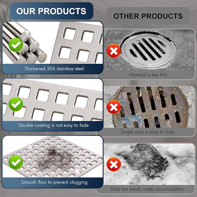 3-7/8" Brushed Nickel Shower Drain Cover - Image 2