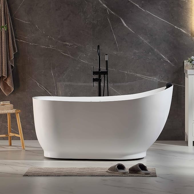 Empava Update Acrylic Whirlpool Bathtub, 59 Inch Acrylic Freestanding Jetted Tub - Image 6
