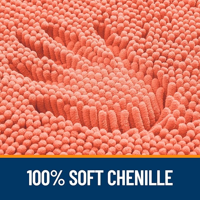OLANLY Bathroom Rugs 70x24, Extra Soft Absorbent Chenille Bath Rugs, Rubber - Image 3