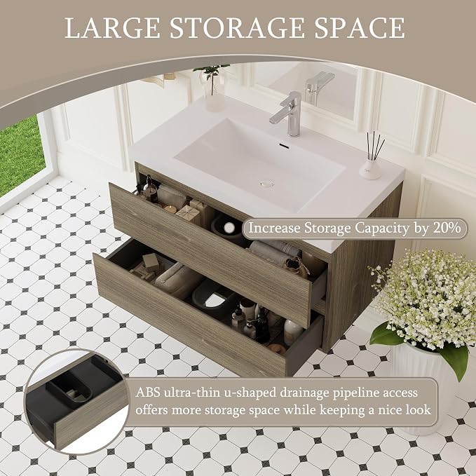 36 Inch Floating Bathroom Vanity - Image 4